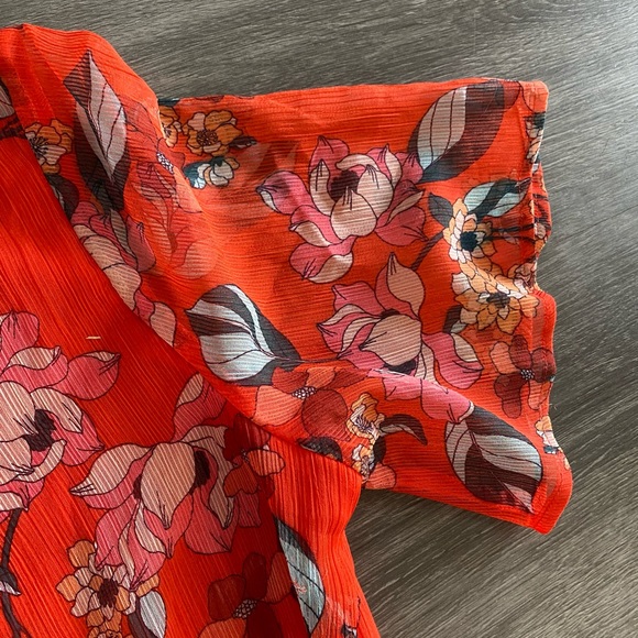NWT A New Day Red/Orange Floral Dress - Picture 6 of 8